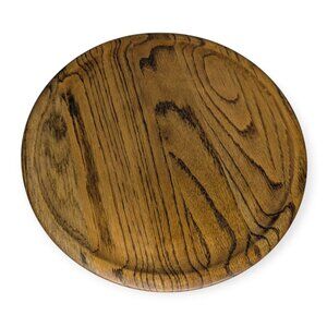Vintage Wooden Lazy Susan with Raised Lip 12"